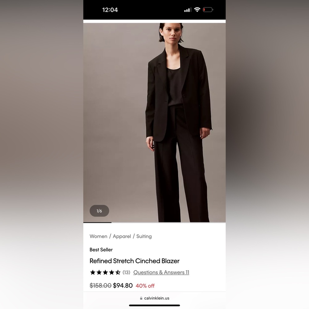 Refined Stretch Cinched Blazer